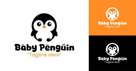 Fun Baby Penguin Logo Design for Kids Branding and Event Identity
