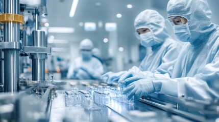 Modern Industrial Scene with Factory and Heavy Machinery