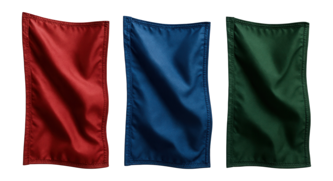 Durable nylon flags with UV protection, perfect for a long-lasting outdoor installation in a park pavilion.