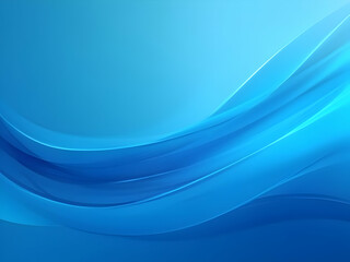 Fototapeta premium Abstract Background Featuring Smooth Blue Waves Gradient Shades Light Cyan Tones Soft Curves Elegant Design Digital Art