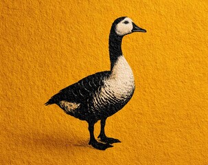 A simple line drawing of an animal, minimalist logo design, one continuous single straight thick black outline on an earthy yellow background, vector illustration, minimalist style, simple shapes and 