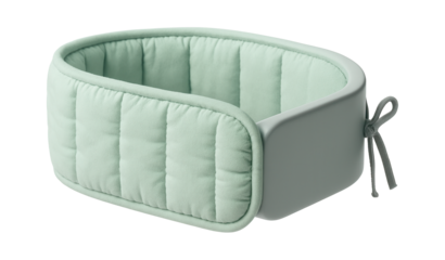 Compact travel crib bumper for use in vacation homes or overnight stays with family