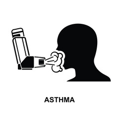 Asthma icon isolated on background vector illustration.