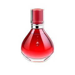 Red perfume bottle elegant design luxury fragrance