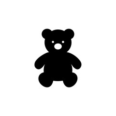 Obraz premium Adorable Teddy Bear Silhouette Childhood Toy Comfort Plush Companion