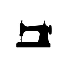 Classic Sewing Machine Silhouette Ideal for Crafting and Fashion Designs