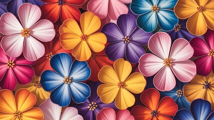 Vibrant Colorful Flower Petals Background A Stunning Floral Illustration