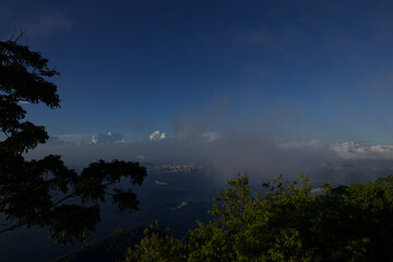 Blick über Rio Panorama Weitwinkel Wolken Rio de Janeiro Salvador Maceio Recife Praia Santa Cruz...