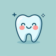 smile face teeth illustration 