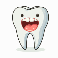 smile face teeth illustration 