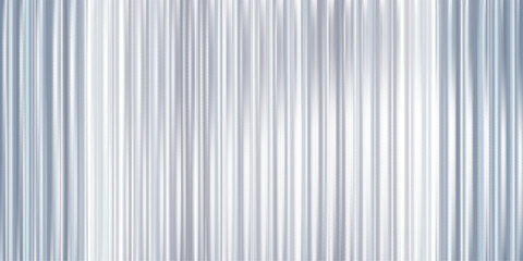 Fototapeta premium Corrugated glass background with transparent ribbed pattern and gradient light effect. Abstract 3d metal wall with silver polycarbonate stripe design. Premium crystal panel with prism rainbow glow.