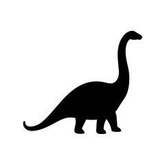 Giant Diplodocus Dinosaur Silhouette Prehistoric Long Neck Reptile Design