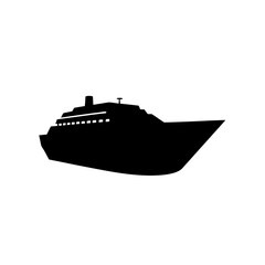 Obraz premium Luxurious Cruise Ship Silhouette Elegant Ocean Travel and Vacation Design