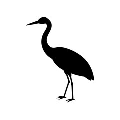Obraz premium Graceful Crane Bird Silhouette Elegant Avian Design Perfect for Nature Themes