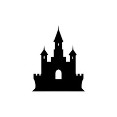 Obraz premium A Fairytale Castle Silhouette In Side View For A Royal Or Fantasy Scene