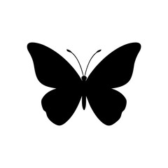 An Elegant Butterfly Silhouette In Profile For A Beautiful Insect