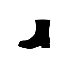 A Sturdy Work Boot Silhouette In Side View For Construction Or Labor