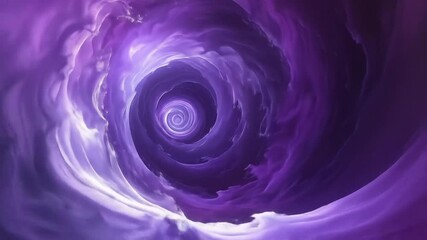 Abstract purple vortex of swirling clouds creates surreal tunnel - Powered by Adobe