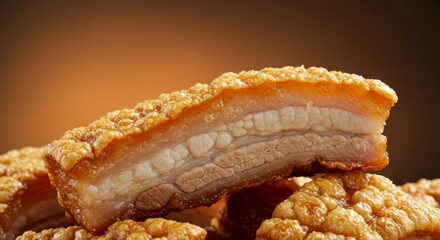 Crispy pork belly slice