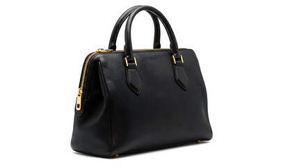 Naklejka premium Elegant Black Leather Handbag Stylish and Functional Everyday Carry