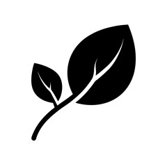 A Silhouette Of A Simple Tree Branch With One Single Leaf For Hope