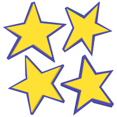 Stars collage cutouts journal trinkets