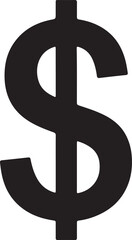 dollar sign on white background