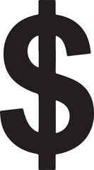 dollar sign on white background