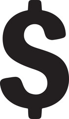 dollar sign on white background