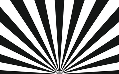 Comic color brust black and white hypnotic spiral retro style rays background.