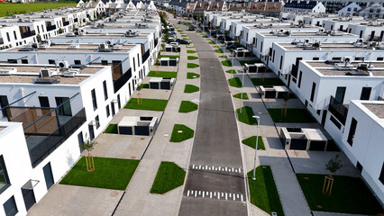 Obraz premium townhouse house new district modern architecture Wroclaw Poland