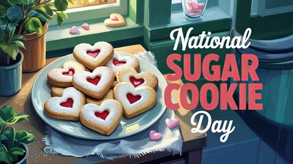 Perfectly designed sugar cookies celebrate festive National Sugar Cookie Day.
