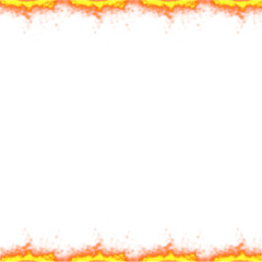 fire frame border isolation on white background 