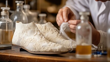 Crafting Elegant Custom Footwear with Attention to Detail in Workshop