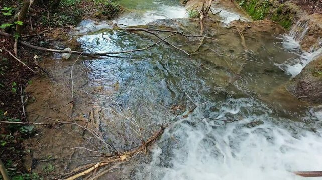 Bachkovo waterfalls cascade in Rhodopes Mountain, Plovdiv region, Bulgaria