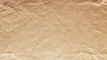 Brown paper with wrinkles texture background. Realistic old paper texture with empty space, paper texture background