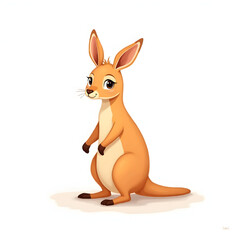 squirrel with a baby in white background 