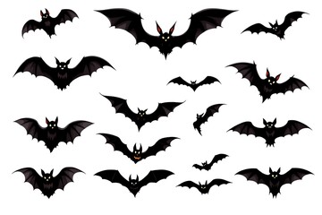 Halloween Bats Vector Graphic Collection of Scary Flying Creatures