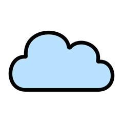 Cloud icon vector illustration. Simple cloud icon cartoon.