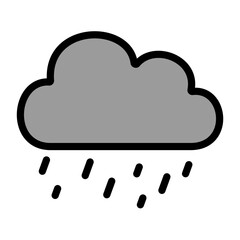 Heavy rain weather icon vector illustration