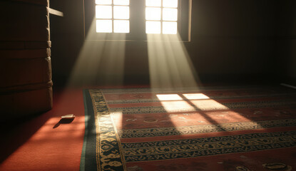 Peaceful Prayer Mat Under Soft
