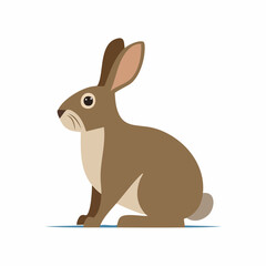 Obraz premium Adorable Brown Rabbit Illustration Perfect for Children's Books, Websites, and More