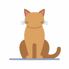Obraz premium Adorable Orange Tabby Cat Illustration Cute Kitten Graphic Design