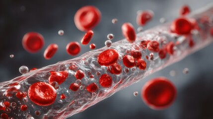 Capillary Blood Flow: Microcirculation Detail