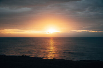 sunset over the sea