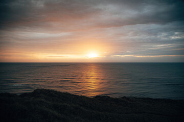 sunset over the sea