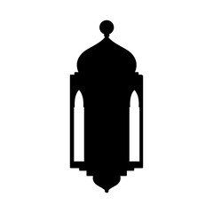 silhouette of a ornament lantern
