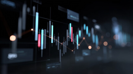 Dynamic visualization of financial data with candlestick charts