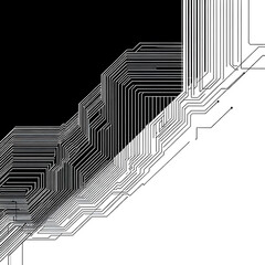 a minimalist abstract design resembling a circuit board