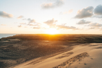 sunset over the landscape
